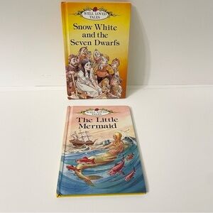 Vintage Well Loved Tales Snow White and The Little Mermaid Books